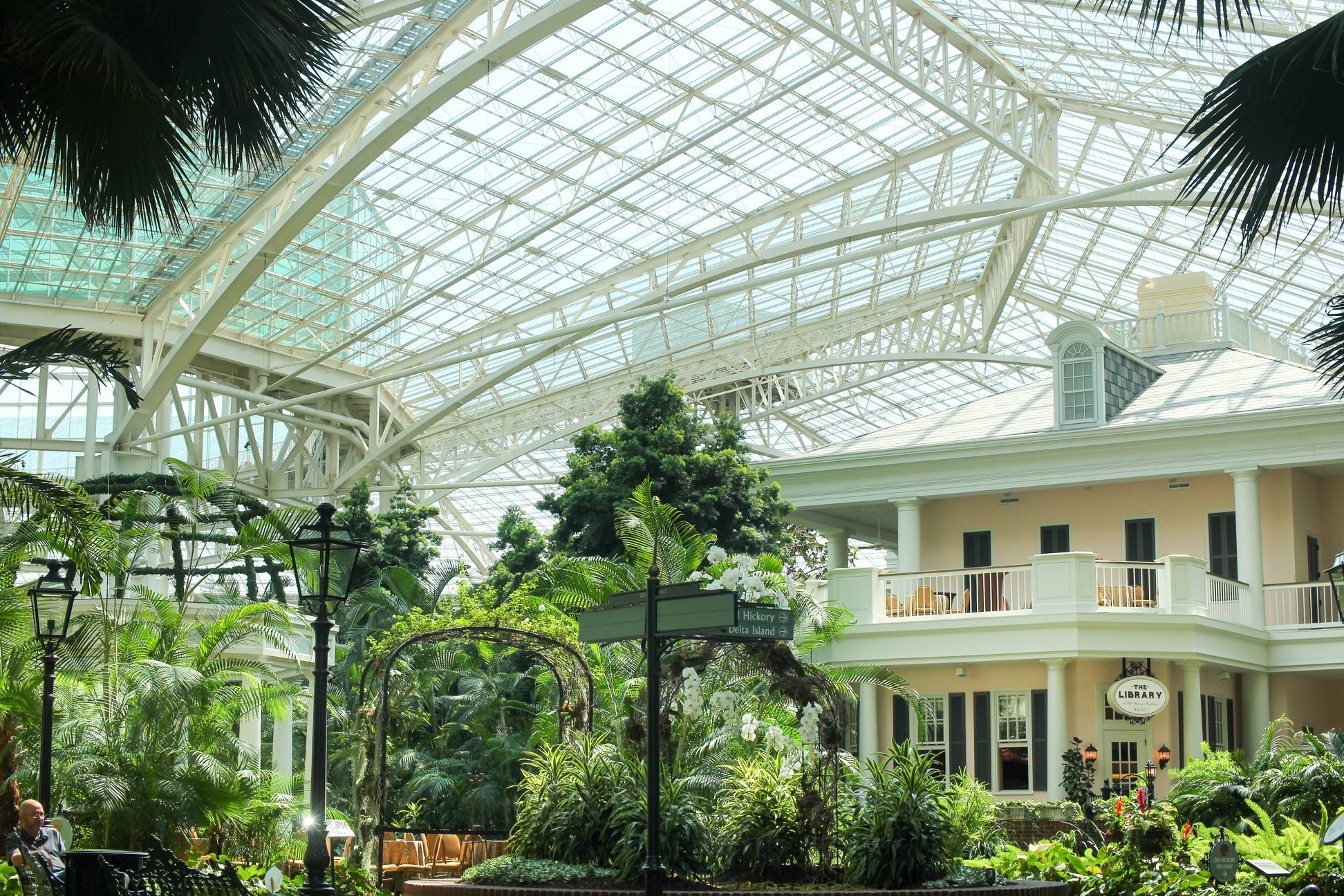 Inside Gaylord Opryland Resort greenhouse in Nashville, Tennessee
