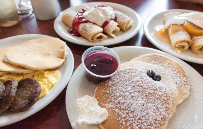 The best local restaurants in Nashville, Tennessee - Blueberry, raspberry, Georgia peachy and traditional pancakes at the Pancake Pantry