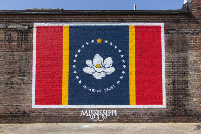 Murals in Corinth Mississippi - Mississippi flag 2020