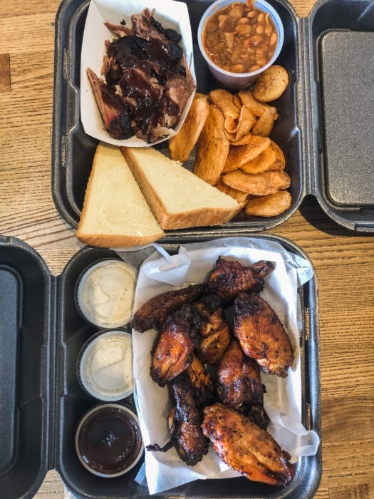 Places to eat in Huntsville, Alabama - Stovehouse Bark & Barrel BBQ wings and pulled pork