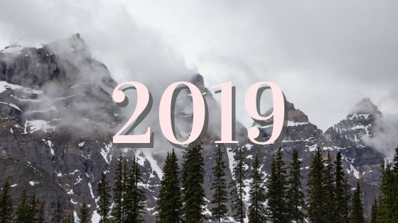 2019 a year of firsts mountain background
