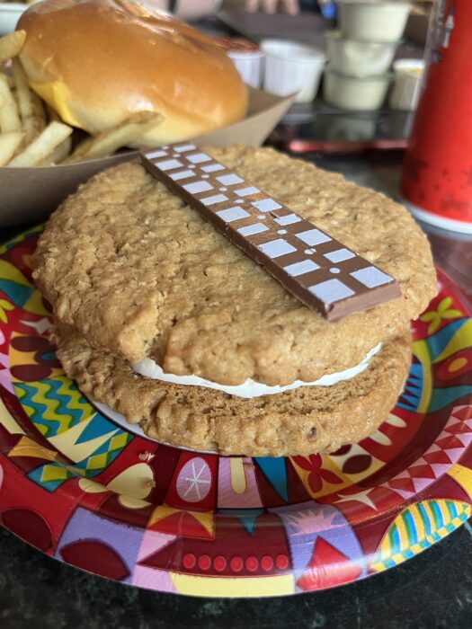 Wookiee Cookie Oatmeal creme pie from Backlot Express Disney's Hollywood Studios Disney World Orlando