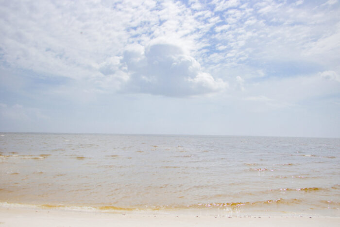 Day Trip to Long Beach, Mississippi - cloudy day by the ocean