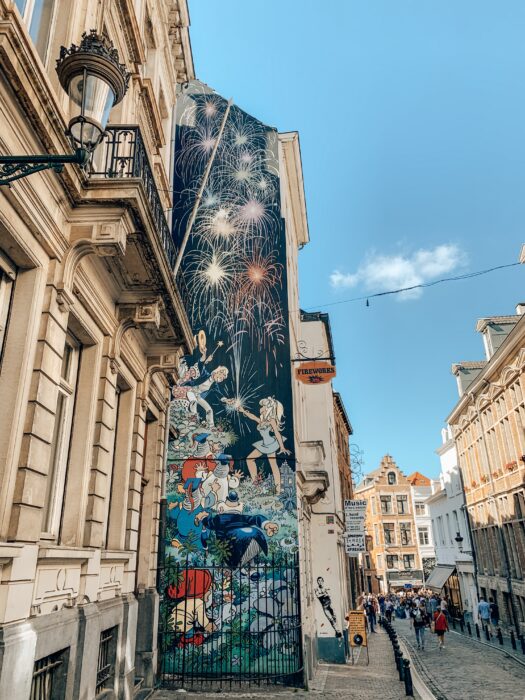 The Best Cities in the World to Find Street Art - Brussels Belgium murals and Comic Book Route