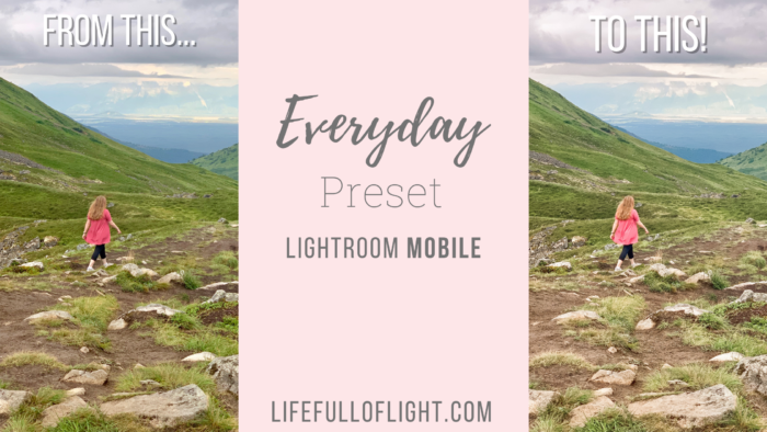 The free Everyday preset for Lightroom Mobile transforms your photos in one click
