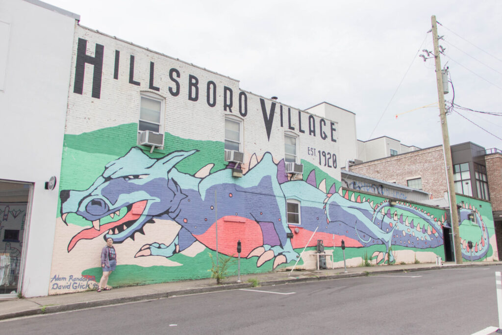 Nashville Tennessee street art you don't want to miss - Dragon Mural at Hillsboro Village