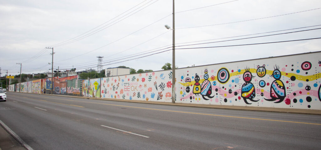 Nashville Tennessee street art you don't want to miss - Off the Wall Charlotte Avenue