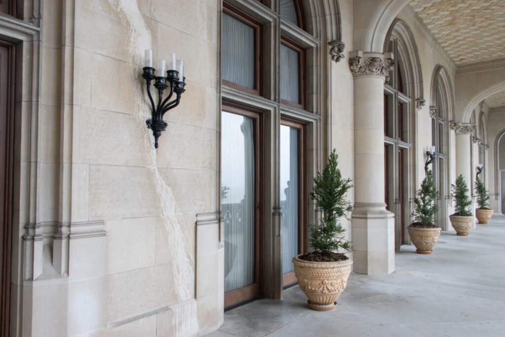 Why You Should Visit the Biltmore Estate at Christmas Time - Architecture on the balcony