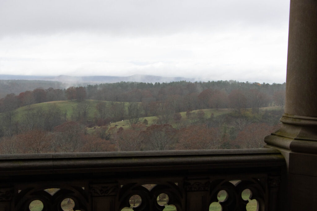 Why You Should Visit the Biltmore Estate at Christmas Time - The view from the balcony on an overcast day