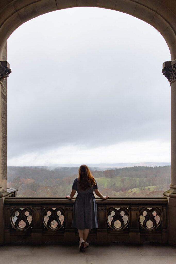 Why You Should Visit the Biltmore Estate at Christmas Time - Staring out at the Biltmore Estate from the Balcony