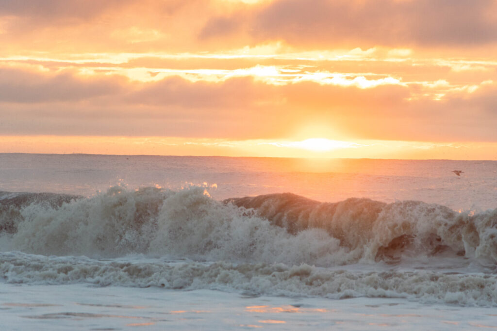 Why you should stay at Folly Beach near Charleston - Beach sunrise and waves