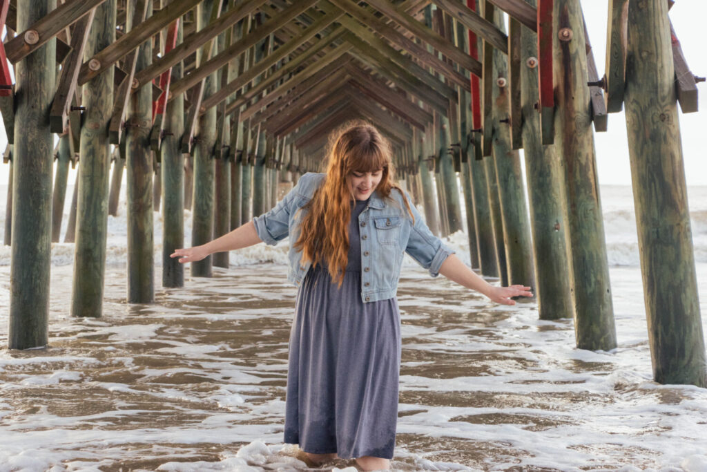 Why you should stay at Folly Beach near Charleston - Photoshoot under the pier