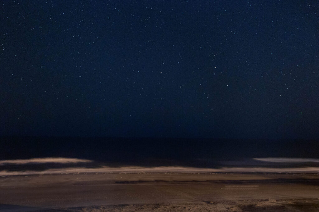 Why you should stay at Folly Beach near Charleston - Nighttime views of the beach and stars
