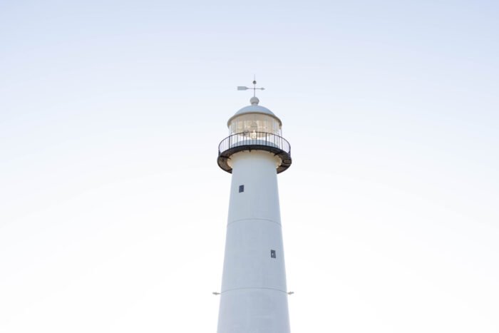 Weekend Getaway to Gulf Coast of Mississippi - Biloxi Lighthouse at dusk