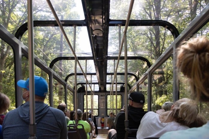 Things to do on a Weekend Getaway to Chattanooga, TN - Inside the Incline Railway car