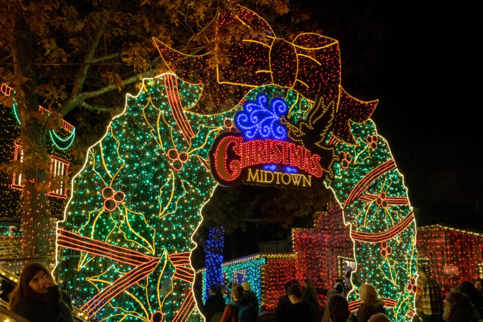 Christmas in Midtown light spectacular in Silver Dollar City